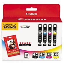 Canon CLI-226 Photo Color Ink Tank Multipack and Photo Paper 
